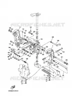 HOUDER 1 voor Yamaha 70B Electric Starter, Remote Control, Power Trim & Tilt, Oil Injection, Shaft 20