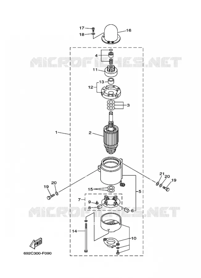 STARTMOTOR Yamaha OUTBOARD ENGINES 75hp (55.2kW) 2007 75  75A