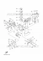 BOVENDEKSEL EN HOUDER voor Yamaha 4C Manual Starter, Tiller Handle, Pre-Mixing, Shaft 20