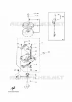 GENERATOR voor Yamaha 4C Manual Starter, Tiller Handle, Pre-Mixing, Shaft 20
