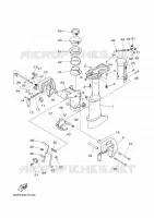 BOVENDEKSEL EN HOUDER voor Yamaha 4C Manual Starter, Tiller Handle, Manual Tilt, Pre-Mixing, Shaft 20