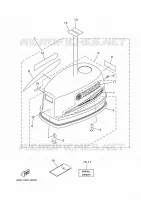 BOVENKAP voor Yamaha 4C Manual Starter, Tiller Handle, Manual Tilt, Pre-Mixing, Shaft 20