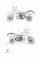 STICKER voor Yamaha TENERE 700 WORLD RAID 2025