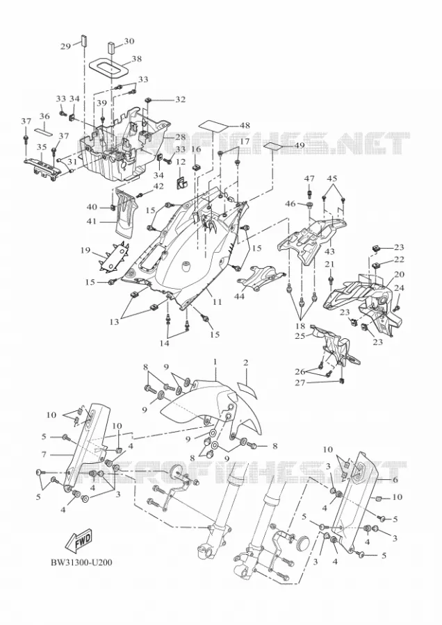 SPATBORD Yamaha MOTO 700 2025 TENERE  XTZ690D