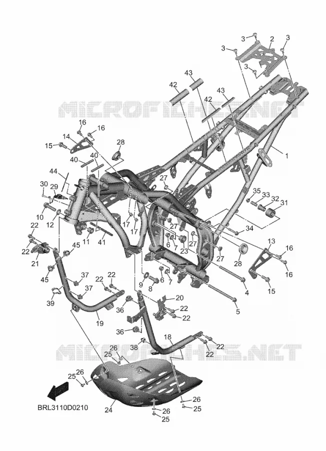 FRAME Yamaha MOTO 700 2025 TENERE  XTZ690