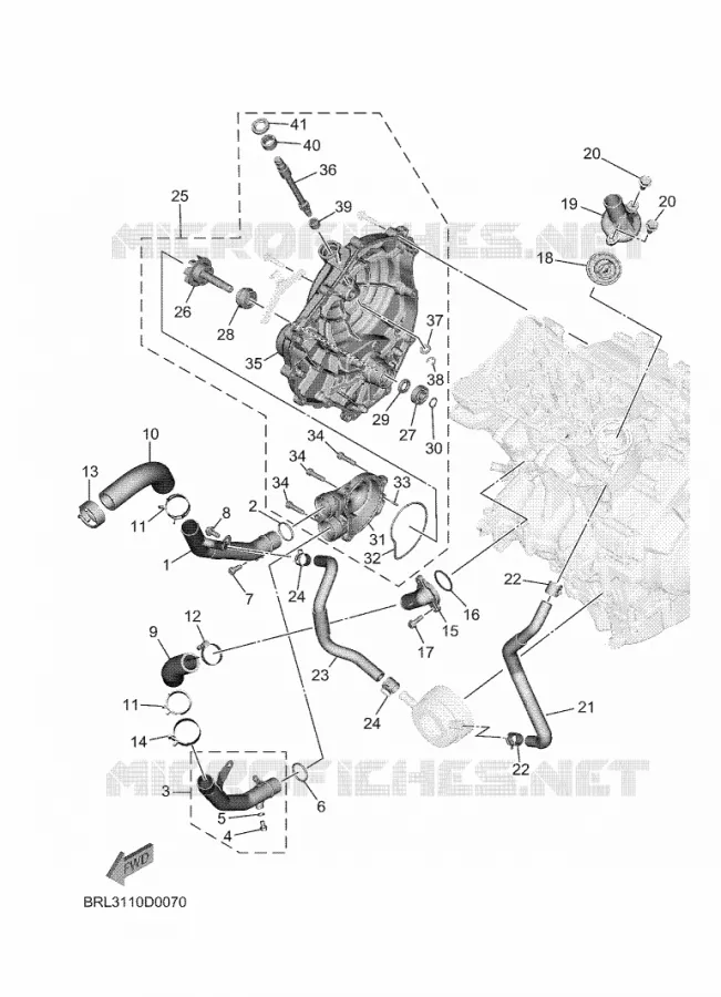 WATERPOMP  Yamaha MOTO 700 2025 TENERE  XTZ690