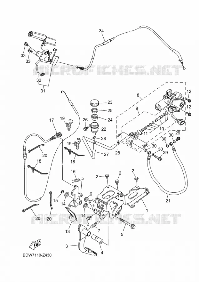 PEDAAL / KABEL Yamaha SIDE BY SIDE 1000 2025 YXZ  YXZ1000ET