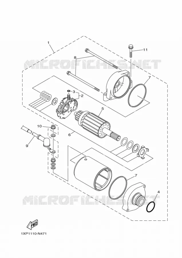 STARTMOTOR Yamaha SIDE BY SIDE 700 2025 VIKING  YXM700E / YX70MS