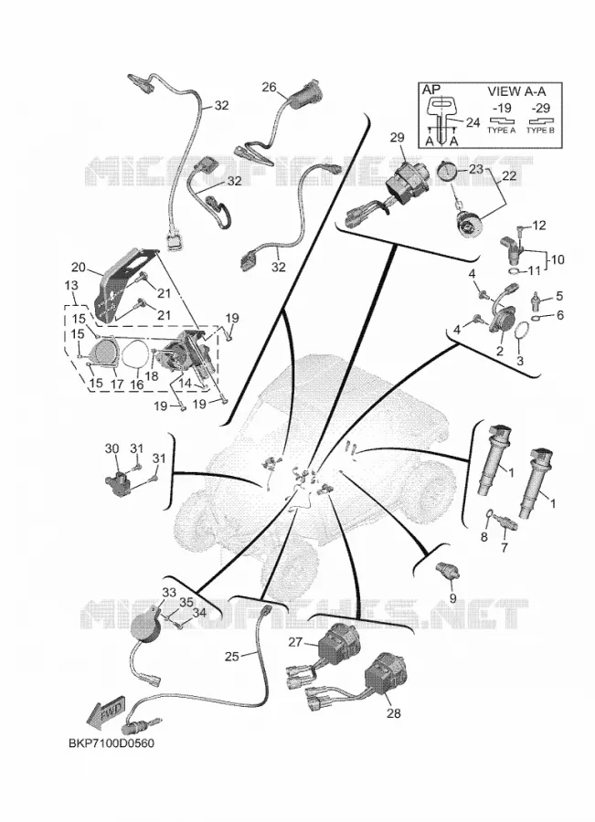 ELECTRISCH 1 Yamaha SIDE BY SIDE 1000 2025 WOLVERINE  YXE1000EWS / YX10ERSS