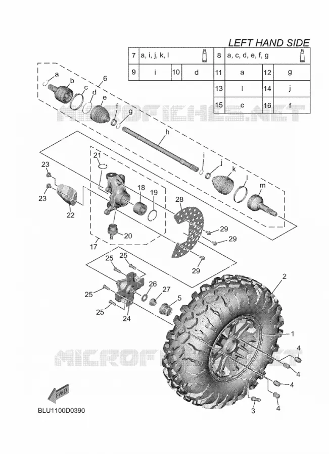VOORWIEL Yamaha SIDE BY SIDE 1000 2025 WOLVERINE  YXF1000EWS / YX10FRCLS