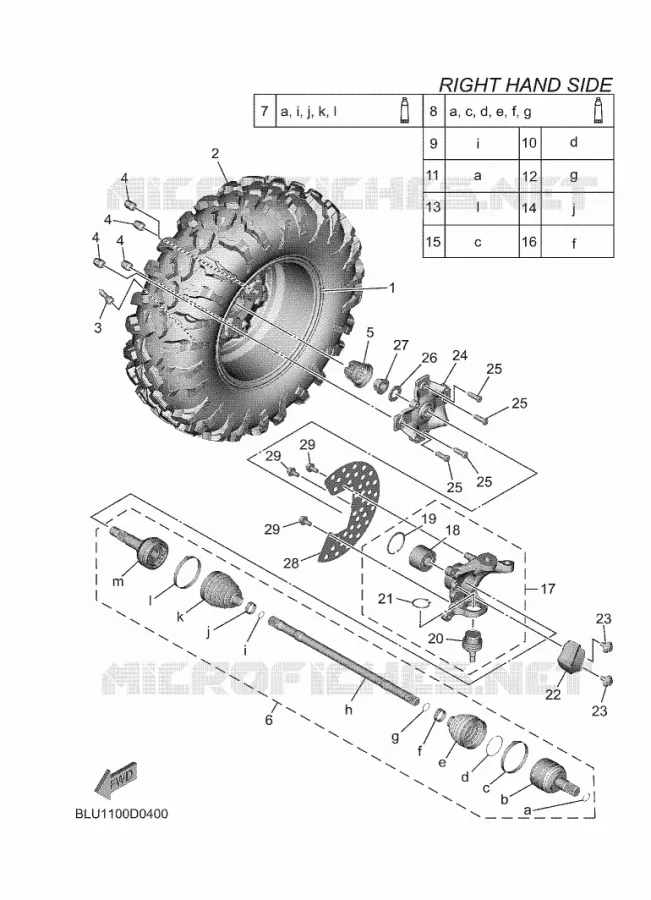 WIEL VOOR 2 Yamaha SIDE BY SIDE 1000 2025 WOLVERINE  YXF1000EWS / YX10FRCLS