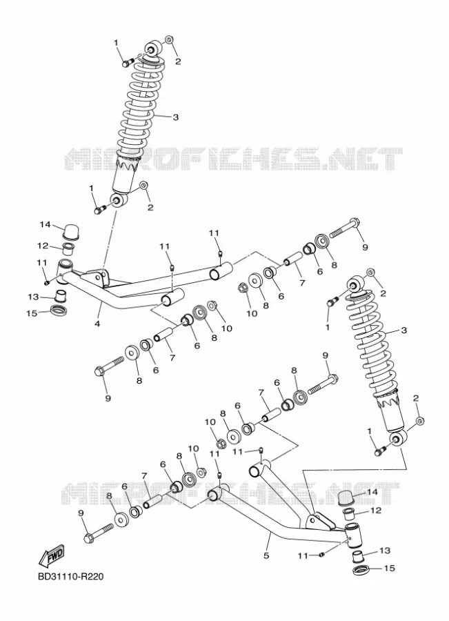 OPHANGING / WIEL VOOR Yamaha QUAD 110 2025 YFM  YFM110R