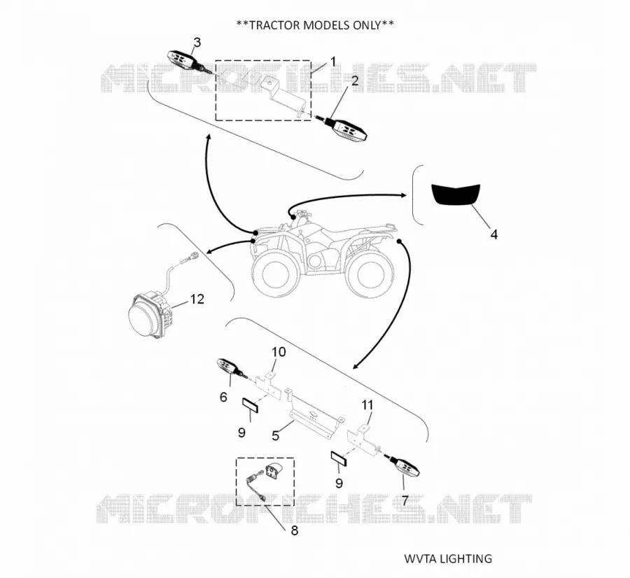 WVTA VERLICHTING Yamaha QUAD 700 2025 GRIZZLY  YFM700FWAD