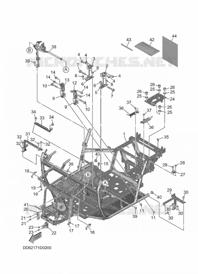 FRAME Yamaha SIDE BY SIDE 850 2025 WOLVERINE  YXE850ENS / YX85ESS