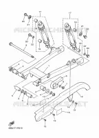 ACHTERBRUG / SCHOKBREKER voor Yamaha V-STAR 250 2025