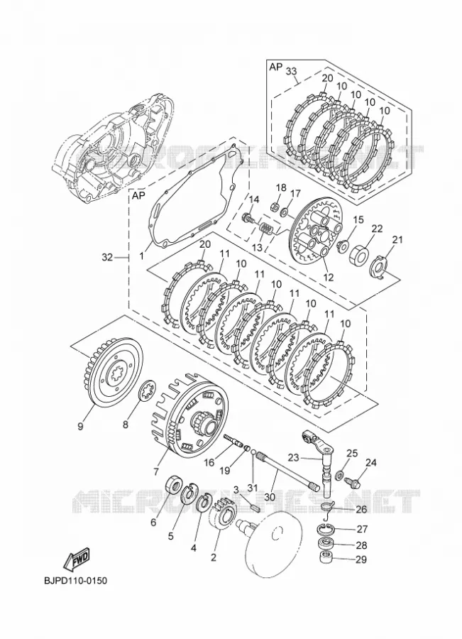 STARTMOTOR KOPPELINGS Yamaha MOTO 250 2025 V-STAR  XV250