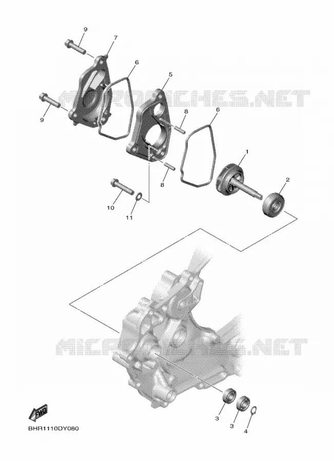 WATERPOMP / SLANGEN Yamaha MOTO 450 2025 YZF  YZ450FX