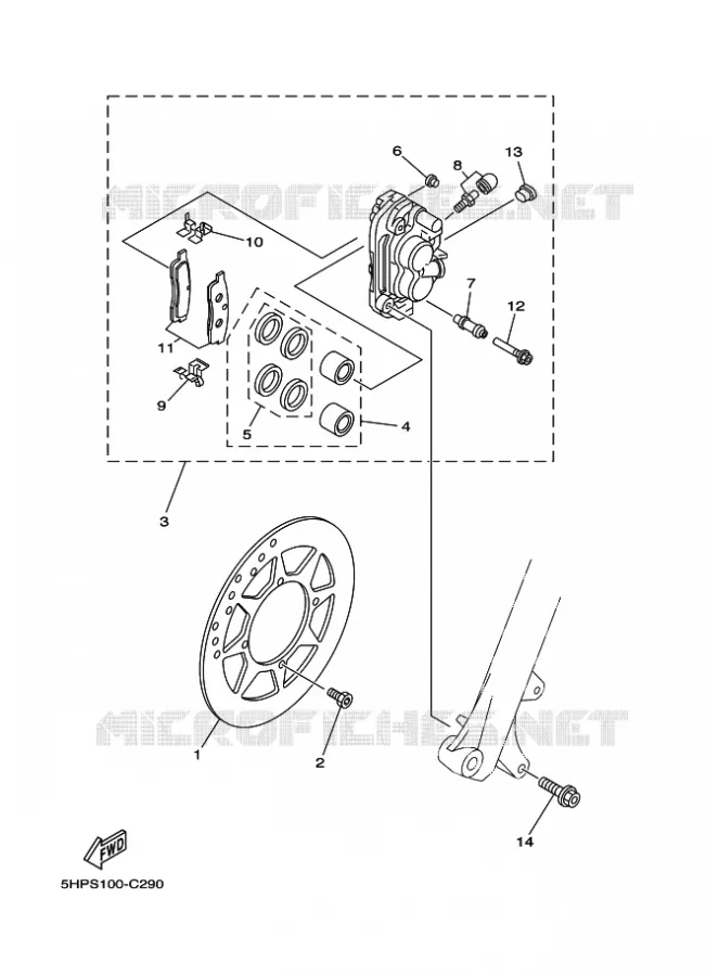 REMKLAUW VOOR Yamaha MOTO 125 2025 TTR  TT-R125LWE