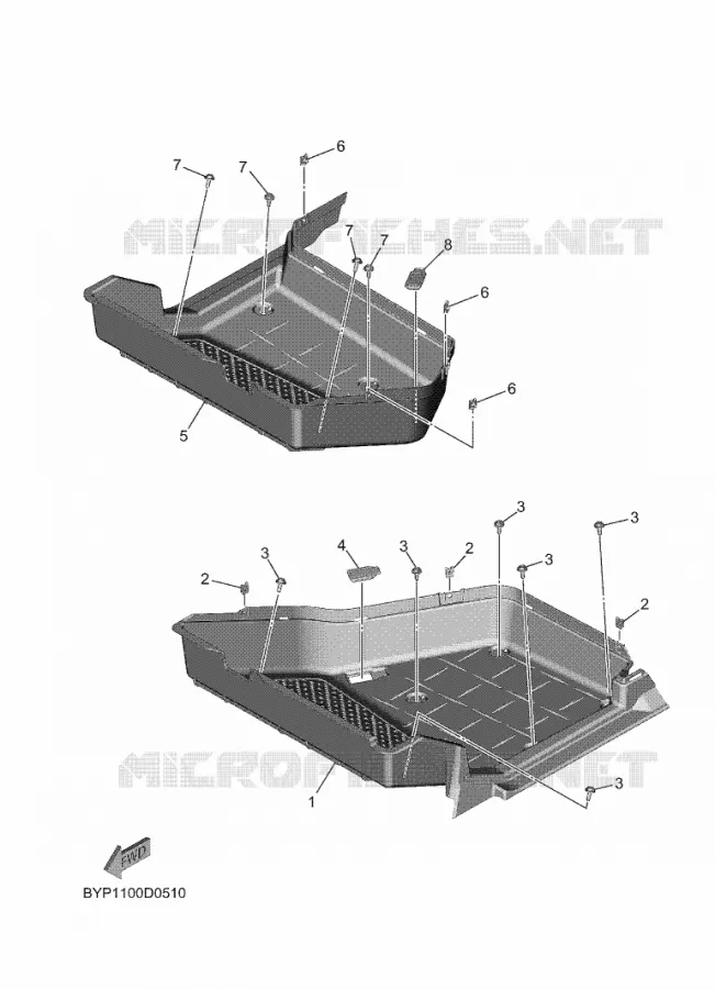 STANDAARD / VOETSTEUN 2 Yamaha SIDE BY SIDE 1000 2025 WOLVERINE  YXF1000ELS