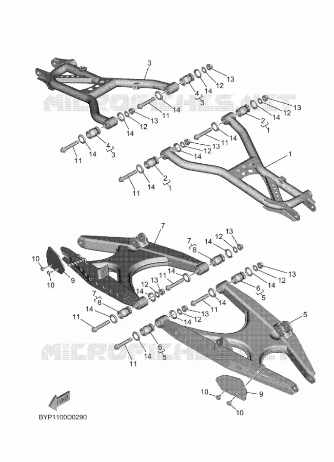 ACHTERBRUG Yamaha SIDE BY SIDE 1000 2025 WOLVERINE  YXF1000ELS