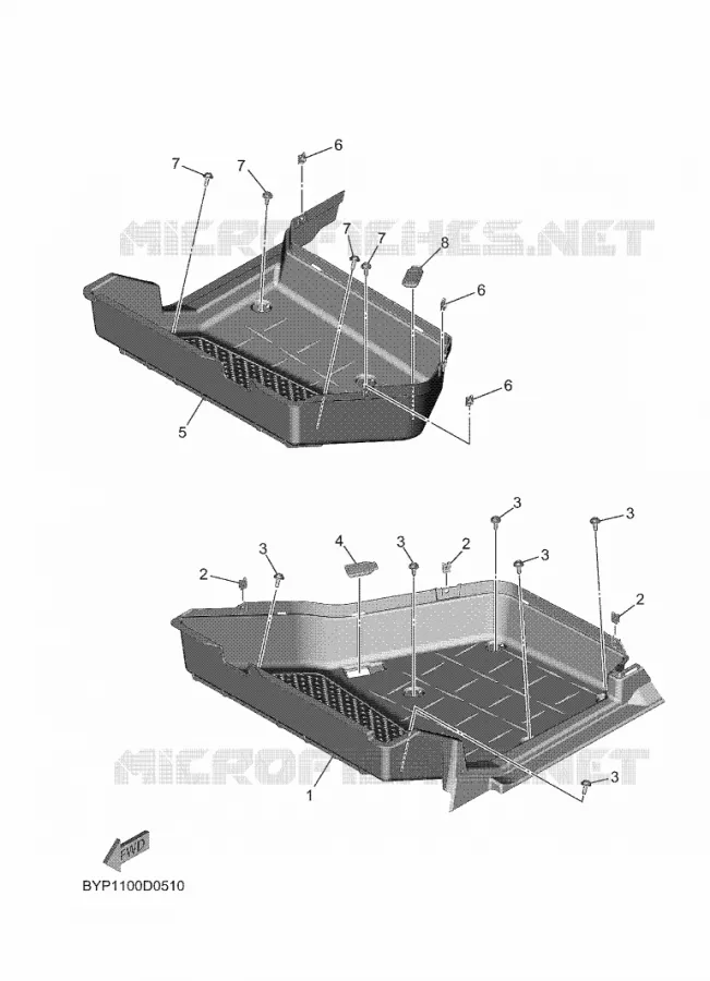 STANDAARD / VOETSTEUN 2 Yamaha SIDE BY SIDE 1000 2025 WOLVERINE  YXF1000ELS