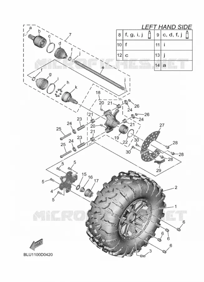 ACHTERWIEL Yamaha SIDE BY SIDE 1000 2025 WOLVERINE  YXF1000EWS
