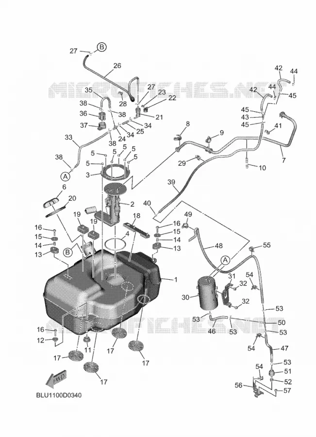 BENZINE TANK Yamaha SIDE BY SIDE 1000 2025 WOLVERINE  YXF1000EW