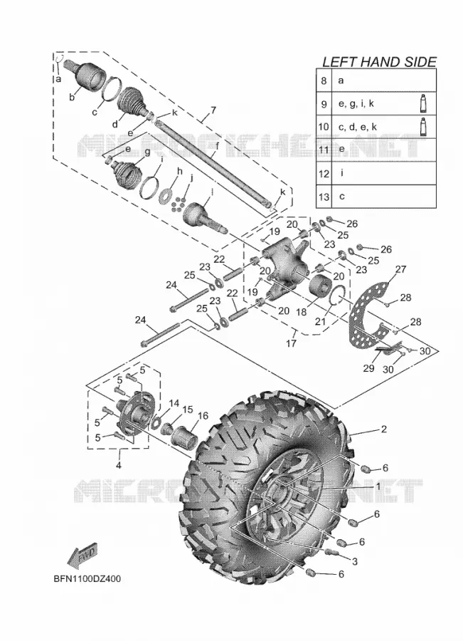 ACHTERWIEL Yamaha SIDE BY SIDE 1000 2025 WOLVERINE  YXE1000EN