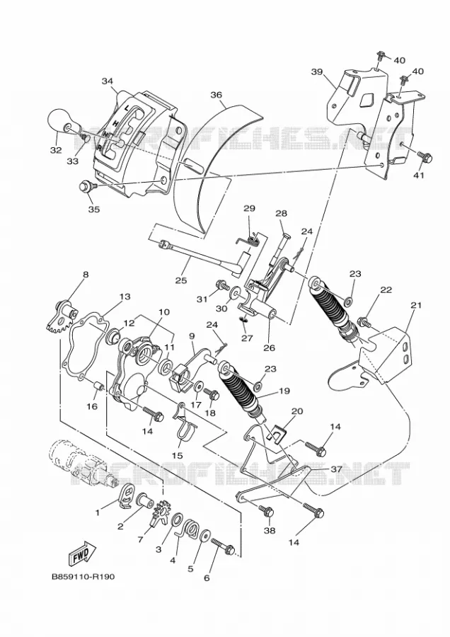 SCHAKEL STANG / PEDAAL Yamaha SIDE BY SIDE 700 2025 VIKING  YXC700E