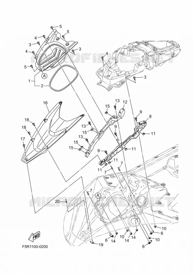ENGINE HATCH 1 Yamaha WAVERUNNER 1050 2025 JETBLASTER  JB1050A-B