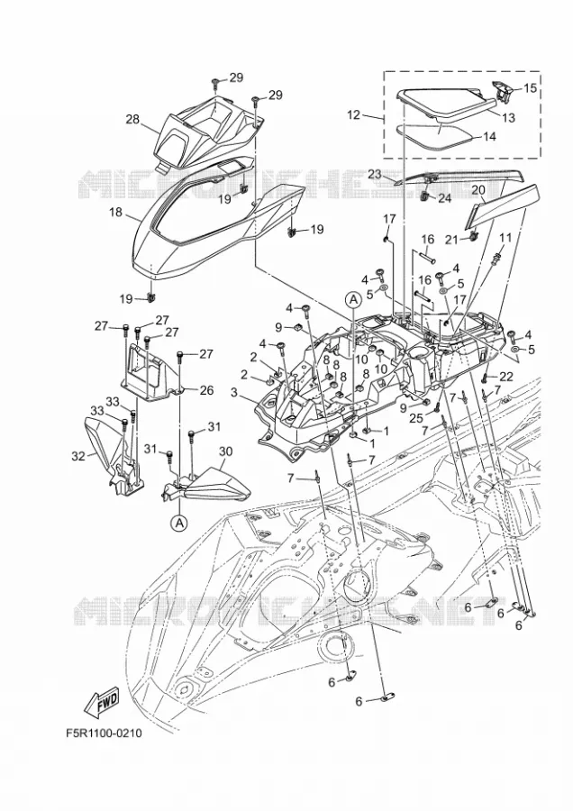 ENGINE HATCH 2 Yamaha WAVERUNNER 1050 2025 JETBLASTER  JB1050A-B
