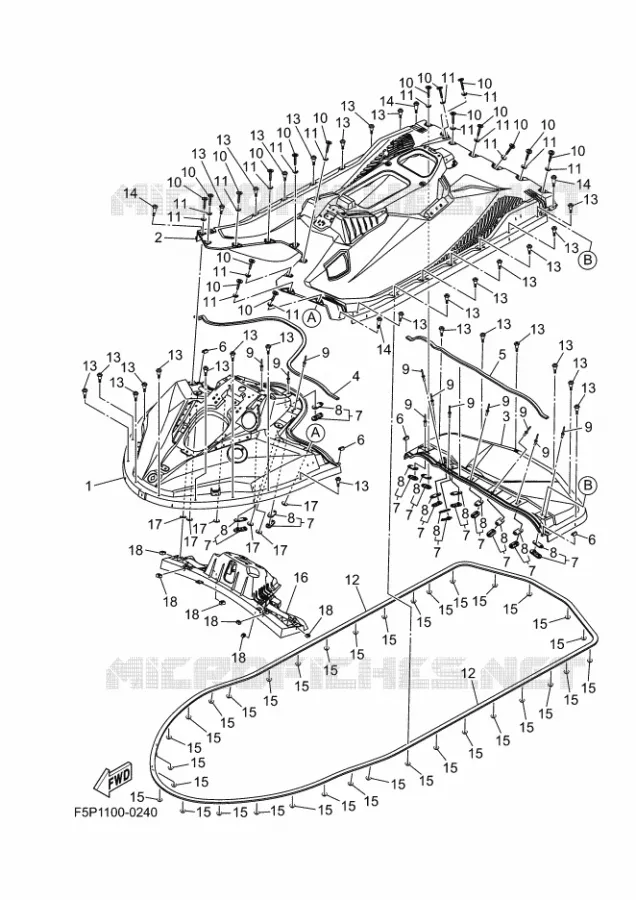 DECK 1 Yamaha WAVERUNNER 1050 2025 JETBLASTER  JB1050E-B