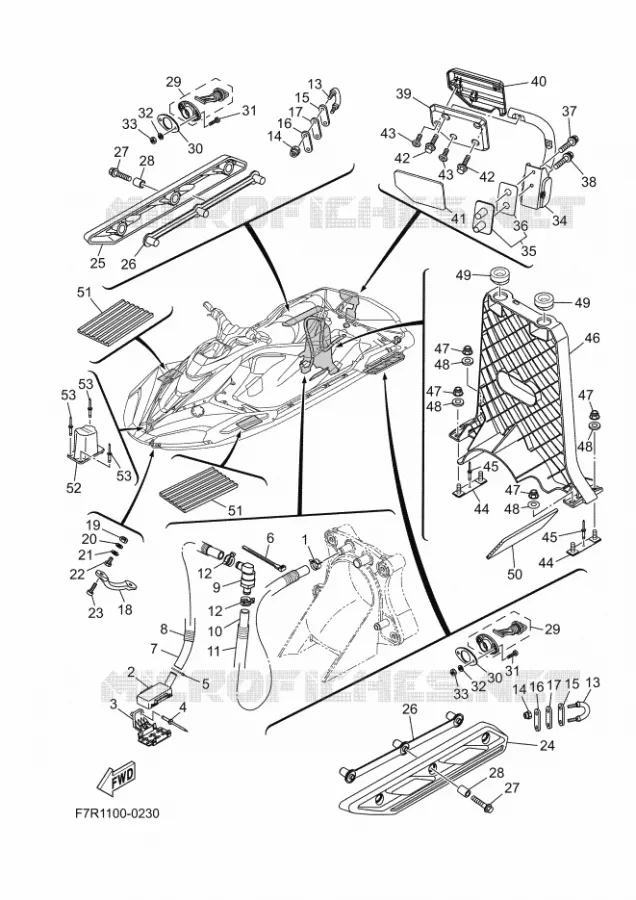 HULL & DECK Yamaha WAVERUNNER 1050 2025 JETBLASTER  JB1050E-B