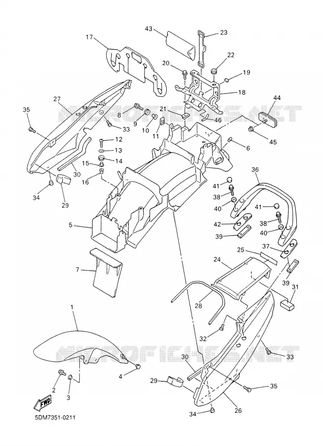 SPATBORD Yamaha MOTO 600 2000 FAZER  FZS600