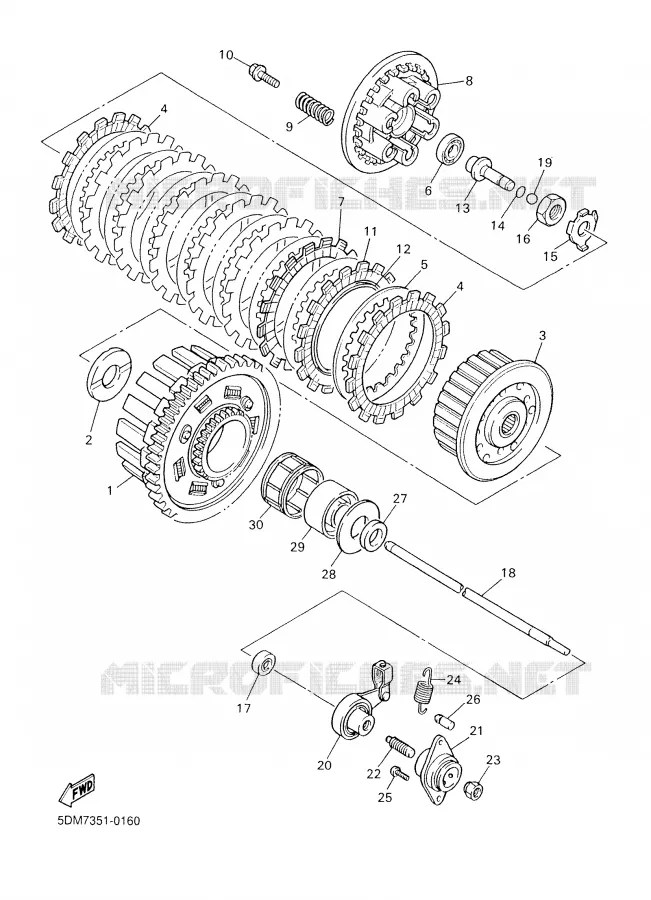 STARTMOTOR KOPPELINGS Yamaha MOTO 600 2001 FAZER  FZS600