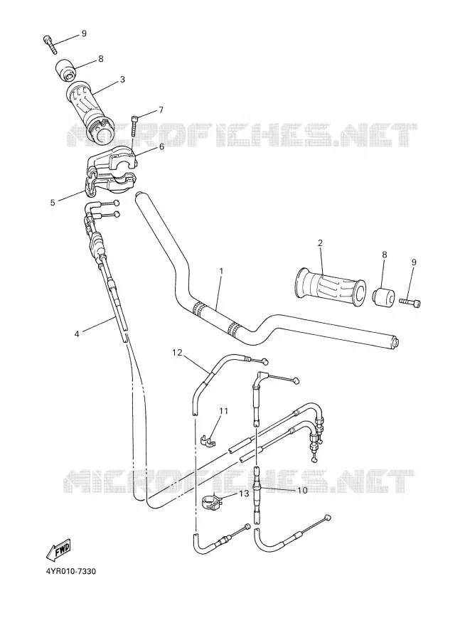 STUUR / KABEL Yamaha MOTO 600 2003 FAZER  FZS600