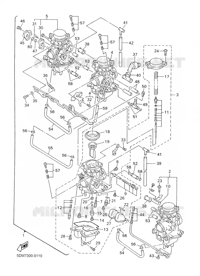 CARBURATEUR  Yamaha MOTO 600 2001 FAZER  FZS600N