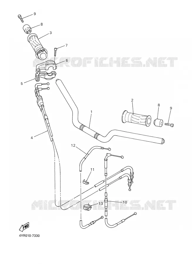 STUUR / KABEL Yamaha MOTO 600 2003 FAZER  FZS600R