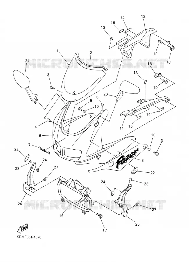 KAP 1 Yamaha MOTO 600 2001 FAZER  FZS600S