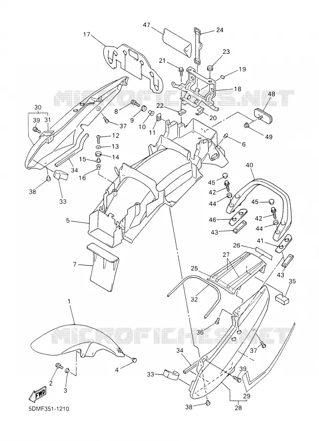 SPATBORD Yamaha MOTO 600 2001 FAZER  FZS600S