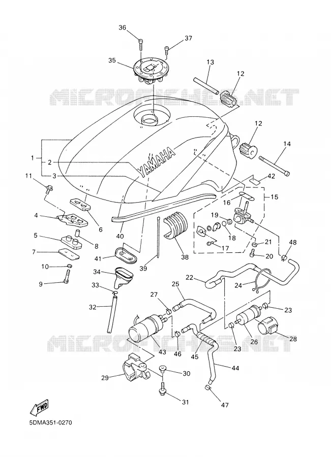 BENZINE TANK Yamaha MOTO 600 2000 FAZER  FZS600SP