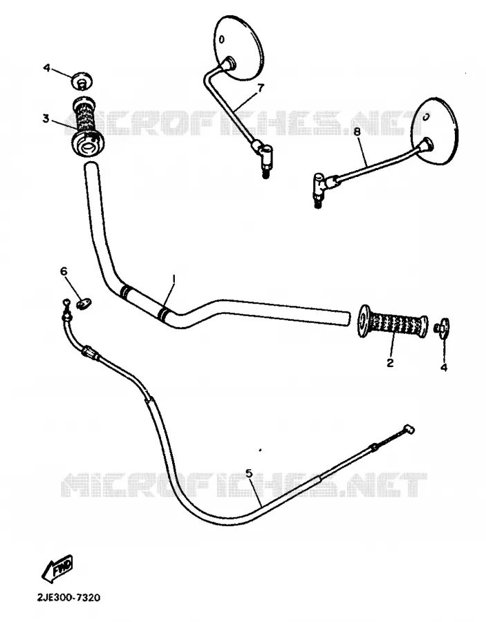 STUUR / KABEL Yamaha MOTO 750 1987 FZX  FZX750