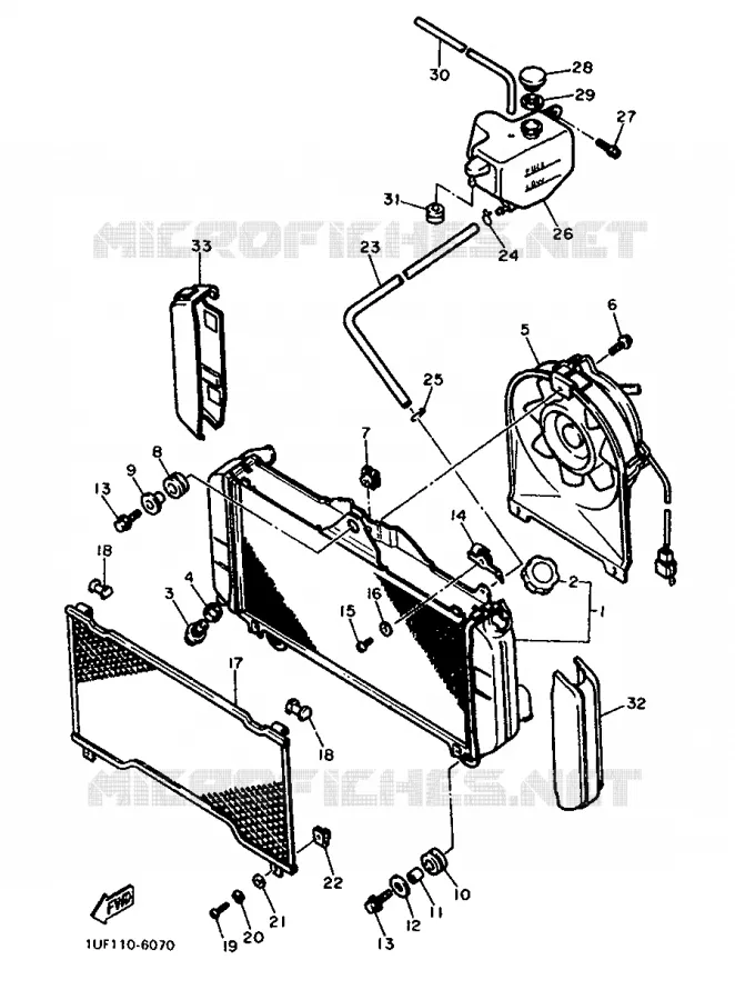 RADIATEUR / SLANG Yamaha MOTO 750 1987 FZX  FZX750