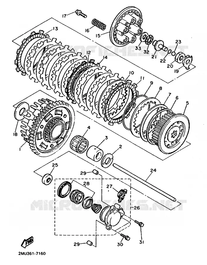STARTMOTOR KOPPELINGS Yamaha MOTO 750 1987 FZX  FZX750