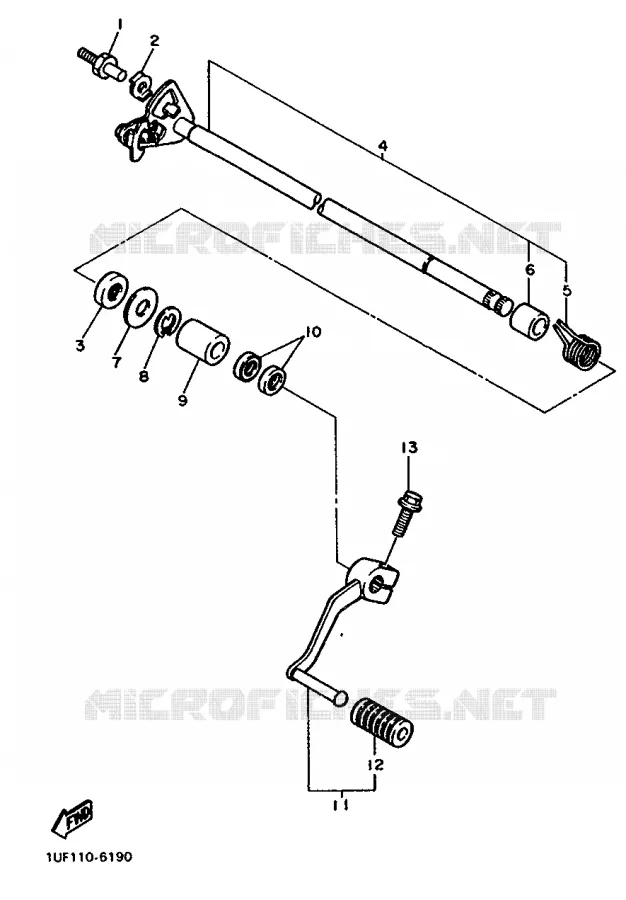 SCHAKEL STANG / PEDAAL Yamaha MOTO 750 1987 FZX  FZX750
