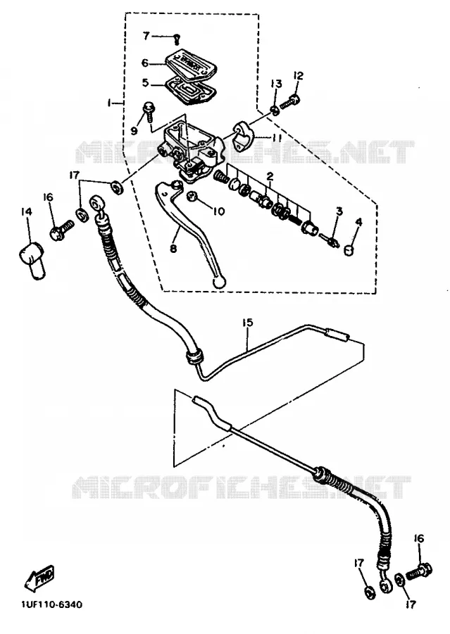 POMP VOOR 2 Yamaha MOTO 750 1988 FZX  FZX750