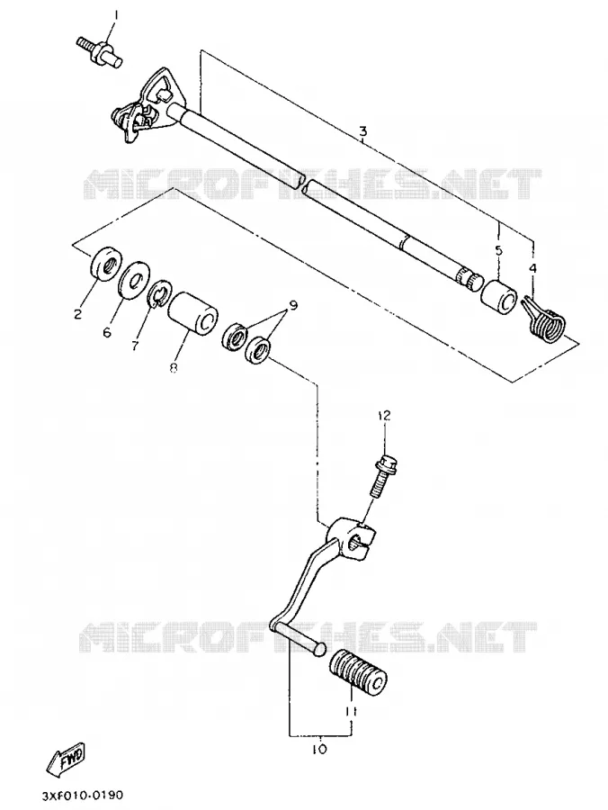 SCHAKEL STANG / PEDAAL Yamaha MOTO 750 1991 FZX  FZX750