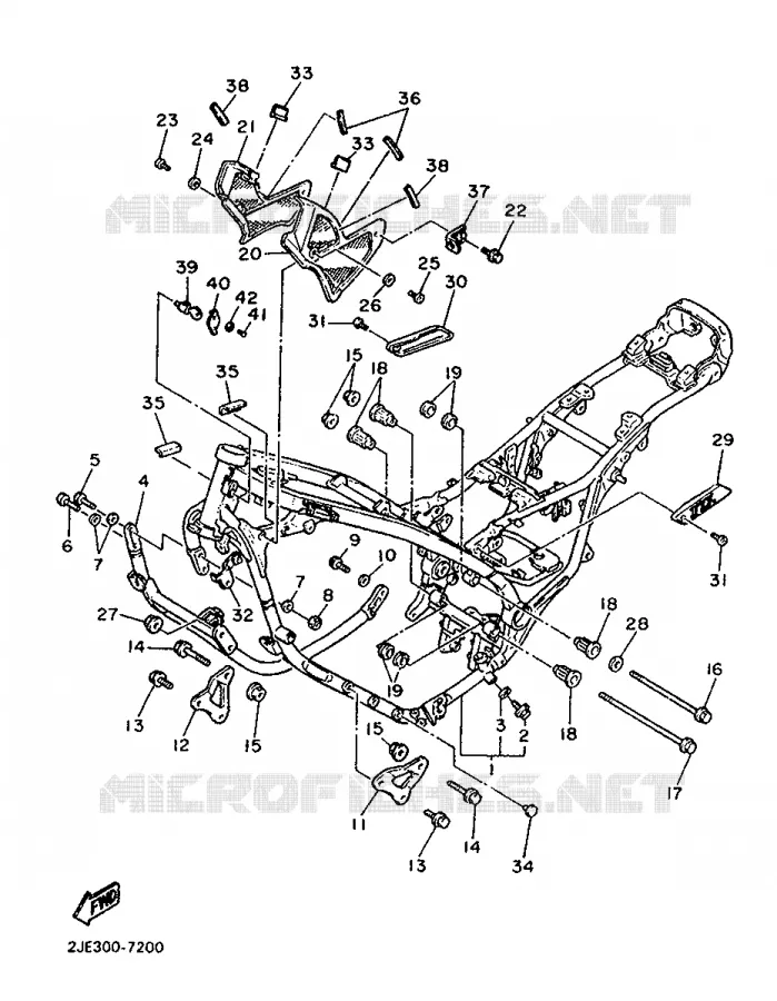 FRAME Yamaha MOTO 750 1993 FZX  FZX750