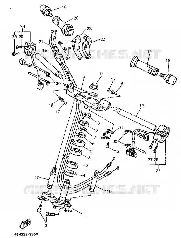 STUUR / KABEL Yamaha MOTO 1000 1993 GTS  GTS1000