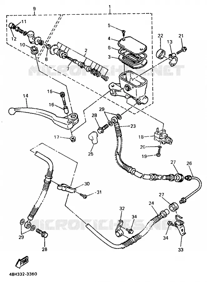 POMP VOOR Yamaha MOTO 1000 1993 GTS  GTS1000